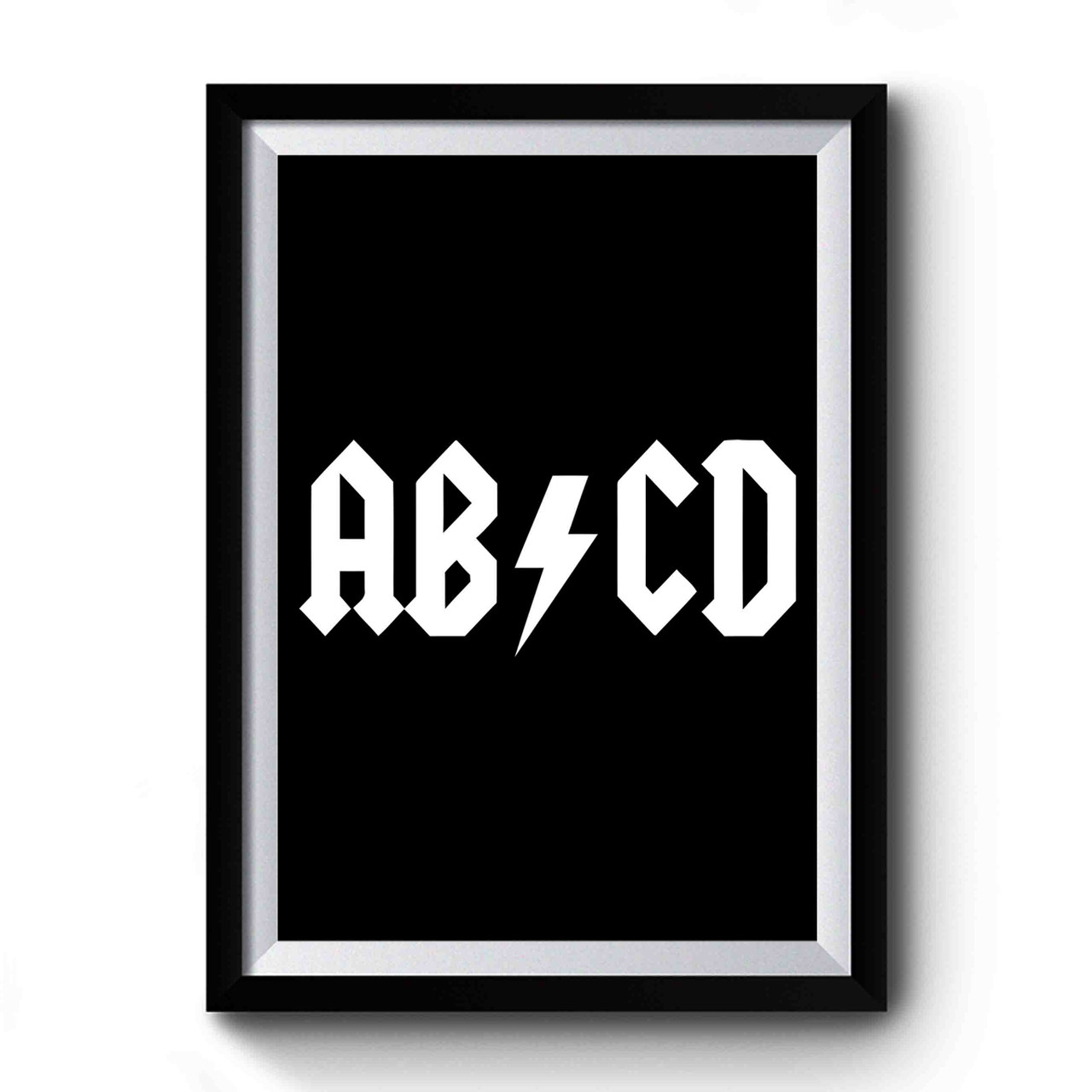 ★超レア日本盤ACDCコピーバンドABCD ROCK 'N' ROLLDEVIL Rock And Roll Acdc Rock Band Funny Abcd Premium Poster